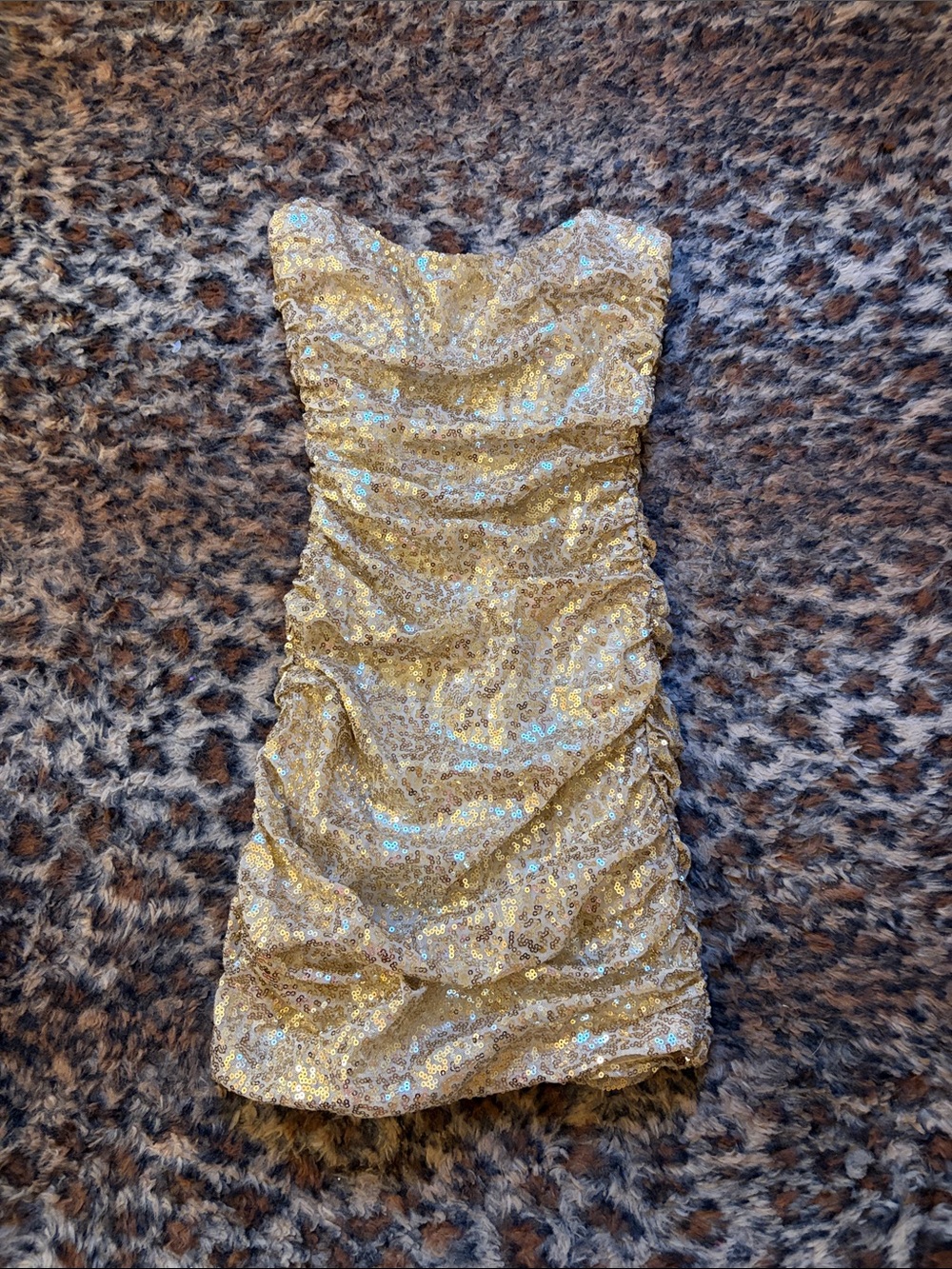 Lucy in the Sky Gold Sequin Dress